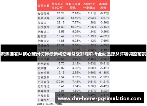 聚焦国家队核心球员伤停最新动态与备战影响解析全面追踪及阵容调整前景